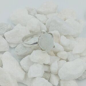 Sterling Silver Raw Rock Crystal Quartz